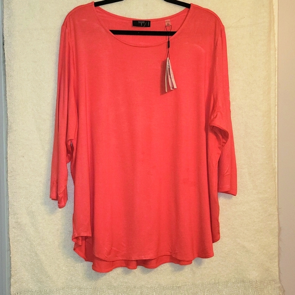 Tahari Woman Coral  Pull-over Size 3X
